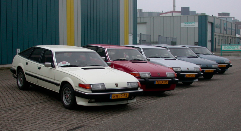 Vijf Rovers SD1 op een rijtje, dat zie je niet vaak meer