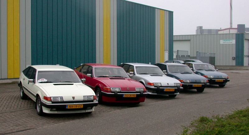 Vijf Rovers SD1 op een rijtje, dat zie je niet vaak meer