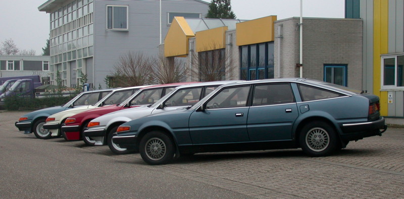 Vijf Rovers SD1 op een rijtje, dat zie je niet vaak meer